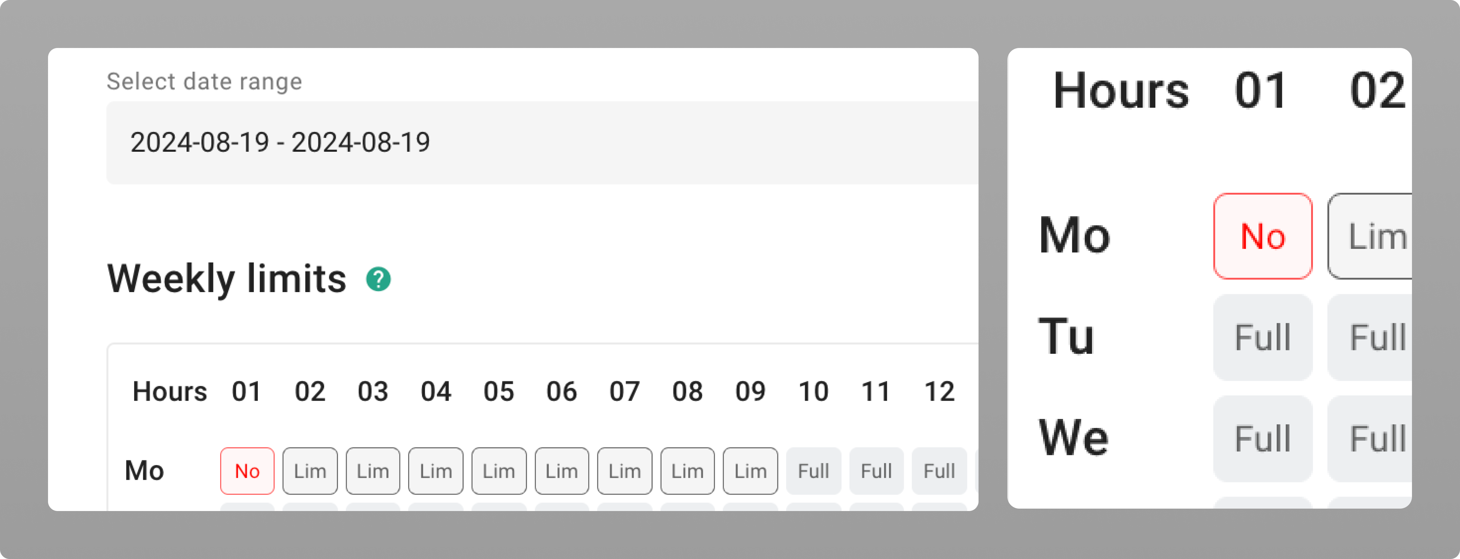 Example of no traffic flow chosen