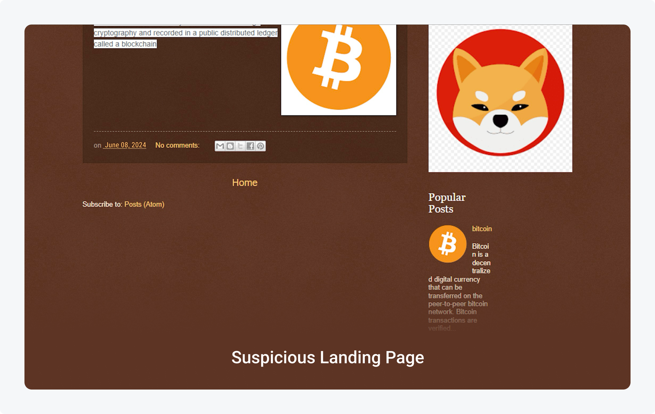 Suspicious landing example