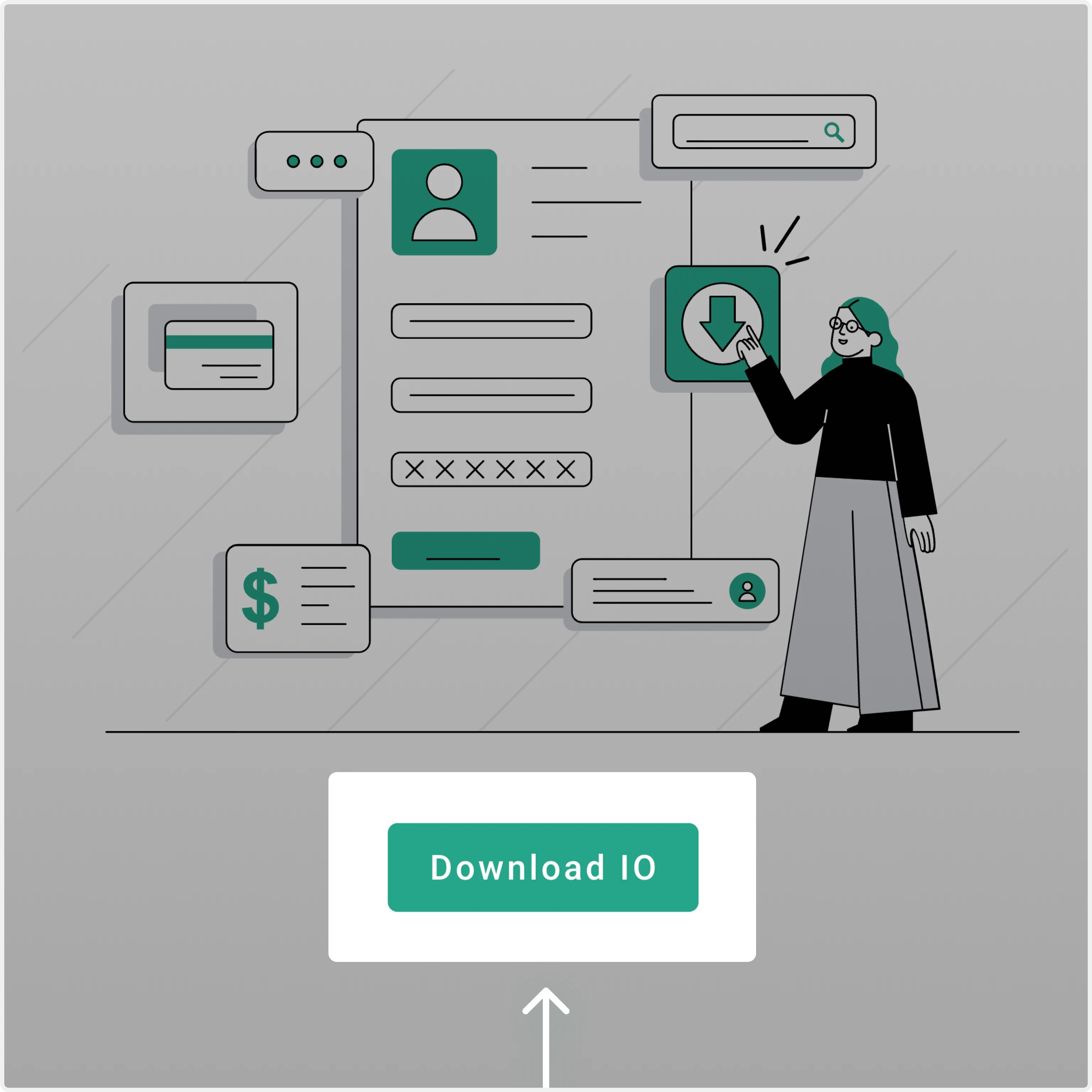 downloading io button