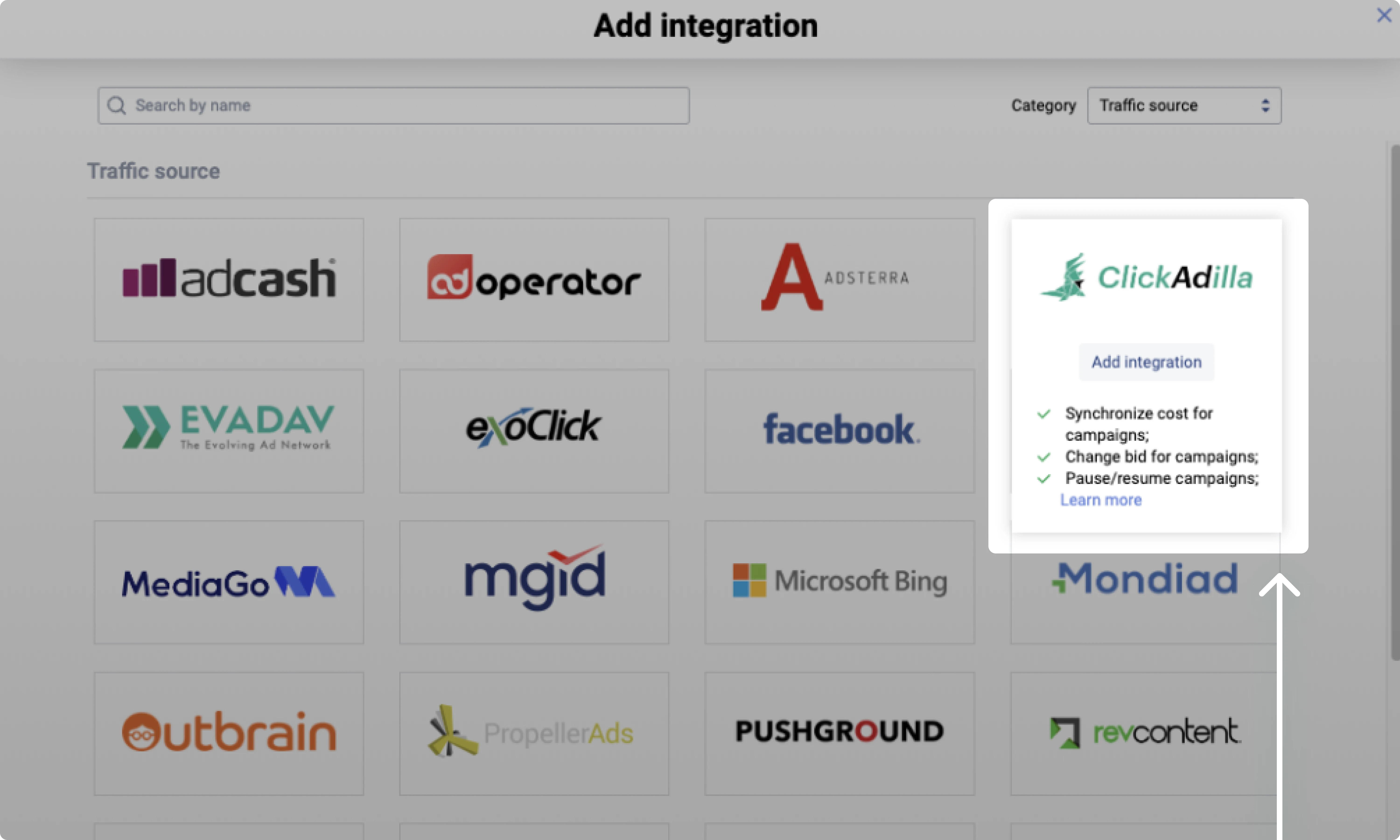 Choosing ClickAdilla