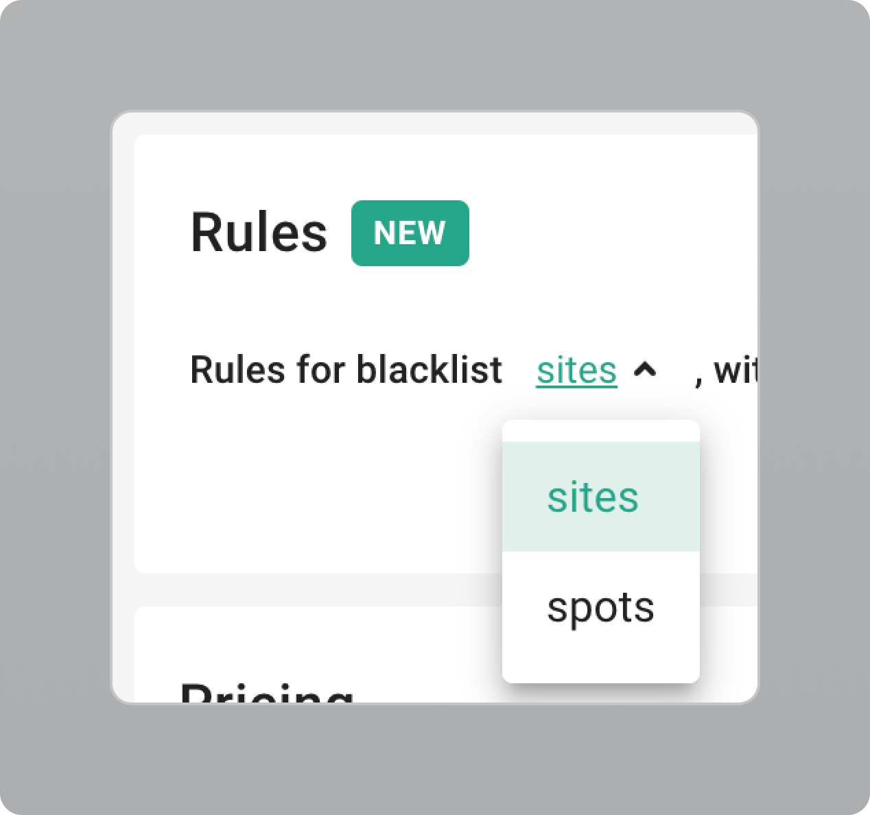 Rules - sites