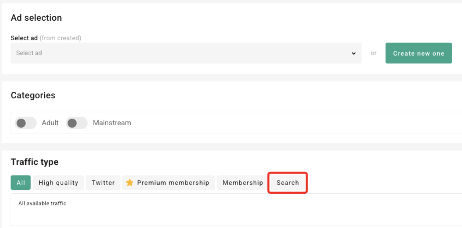 Target high-intent users with Search Traffic